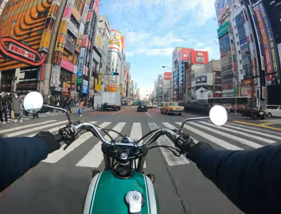 動画紹介…新宿のど真ん中でエンストしたSR400